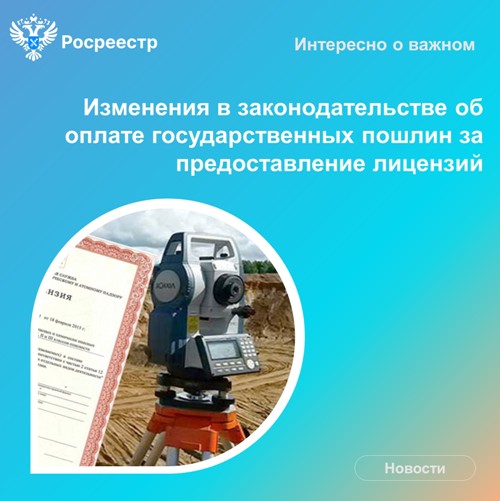 Изменения в законодательстве об оплате государственных пошлин за предоставление лицензий.